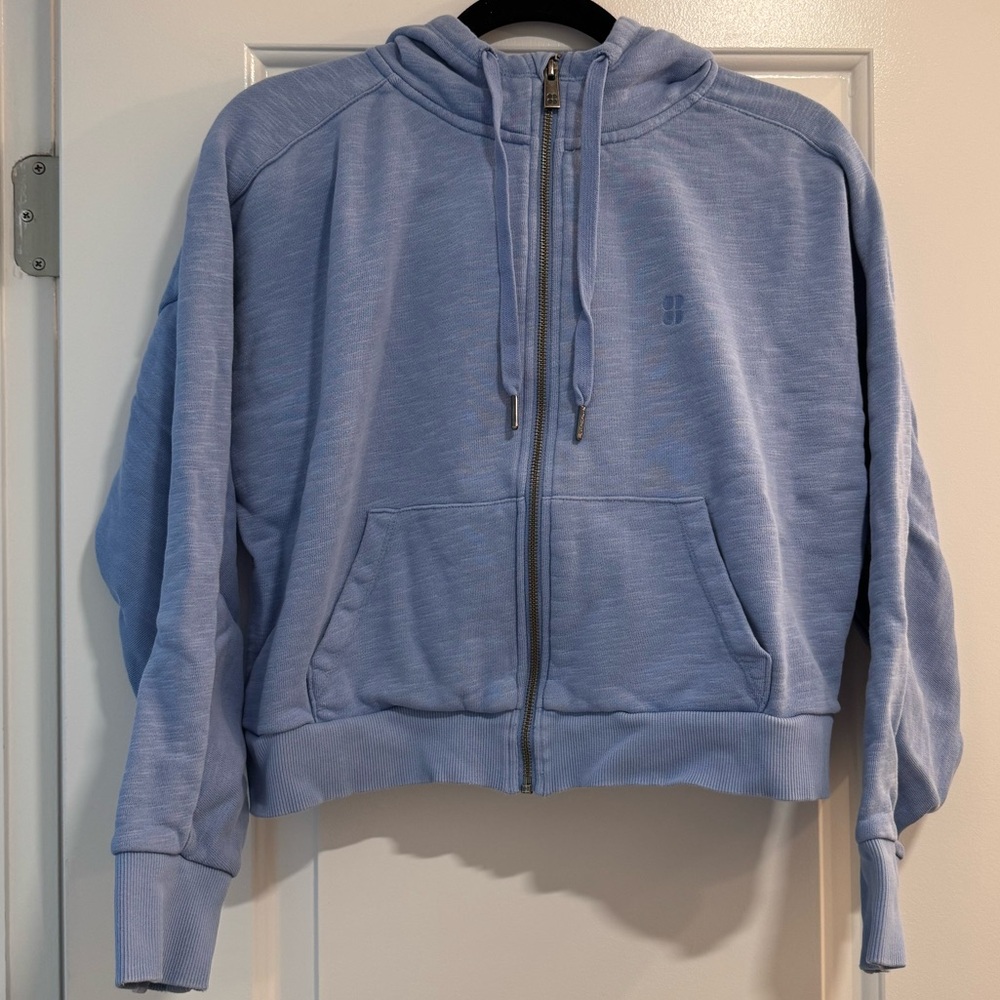 Sweaty Betty zip hoodie (light blue)